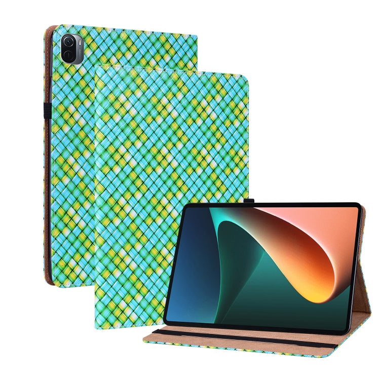 For Xiaomi Pad 5 / 5 Pro Color Weave Smart Leather Tablet Case