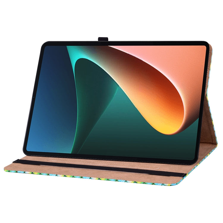 For Xiaomi Pad 5 / 5 Pro Color Weave Smart Leather Tablet Case