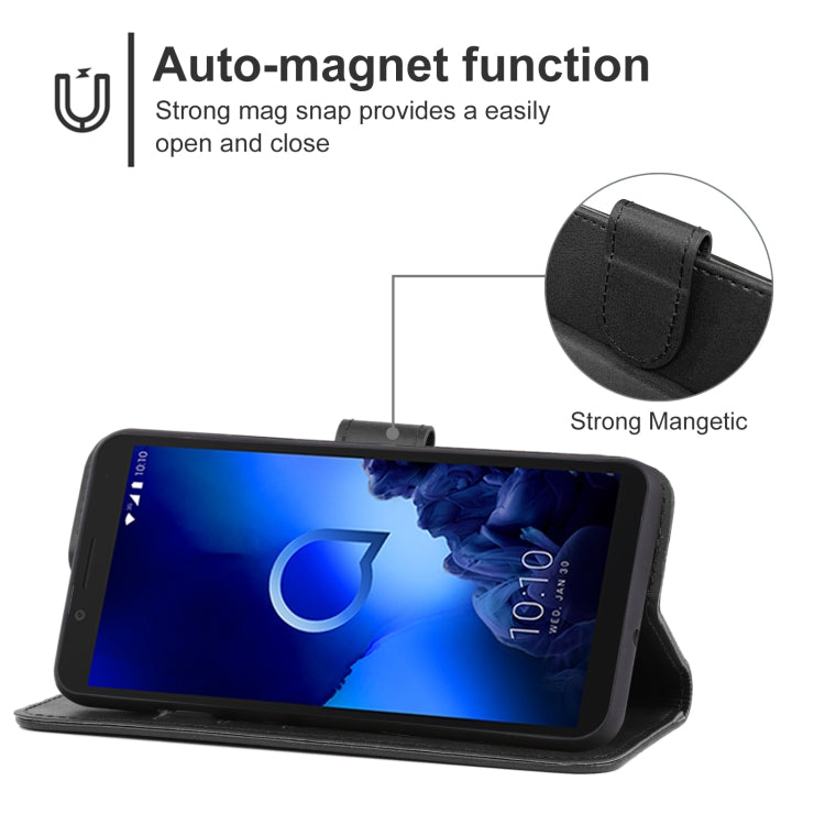 Leather Phone Case For Alcatel 1C