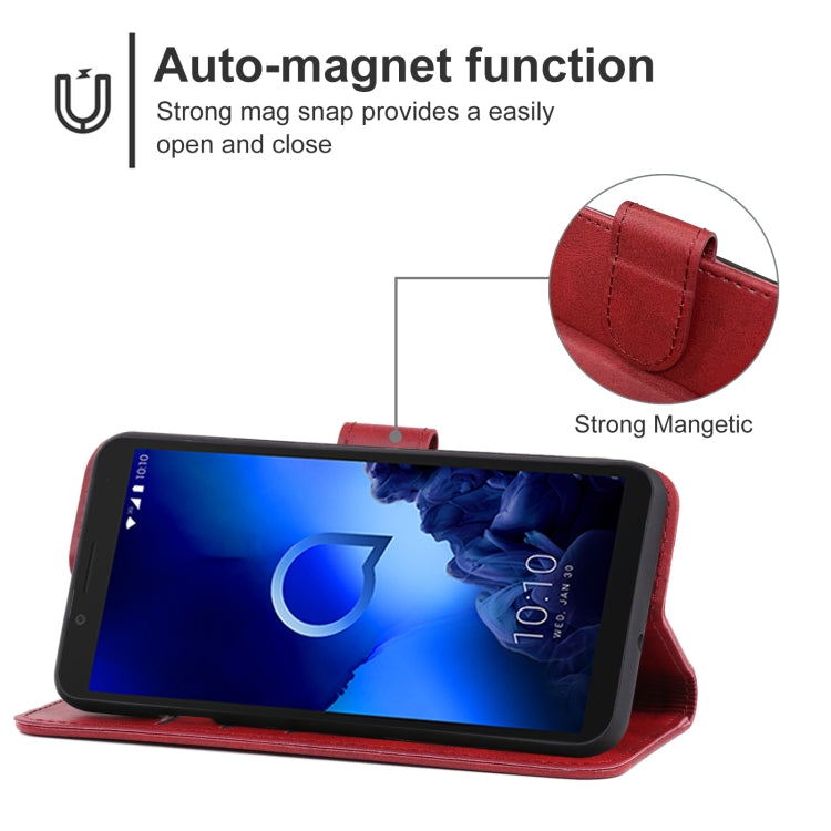 Leather Phone Case For Alcatel 1C