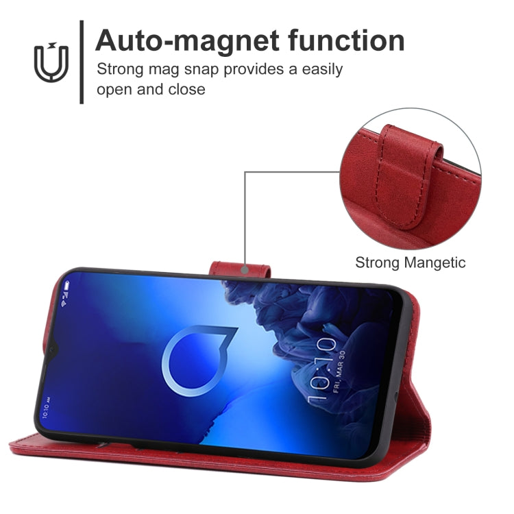Leather Phone Case For Alcatel 3x 2019