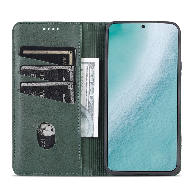 For Samsung Galaxy S22 AZNS Magnetic Calf Texture Horizontal Flip Leather Phone Case