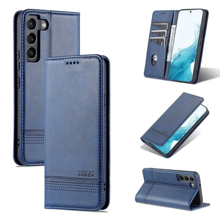 For Samsung Galaxy S22 AZNS Magnetic Calf Texture Horizontal Flip Leather Phone Case