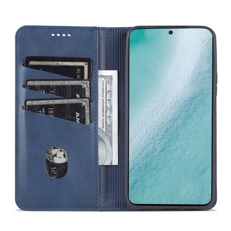 For Samsung Galaxy S22 AZNS Magnetic Calf Texture Horizontal Flip Leather Phone Case