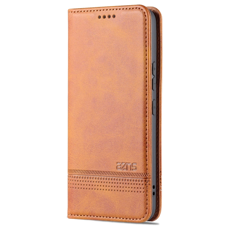 For Samsung Galaxy S22 AZNS Magnetic Calf Texture Horizontal Flip Leather Phone Case