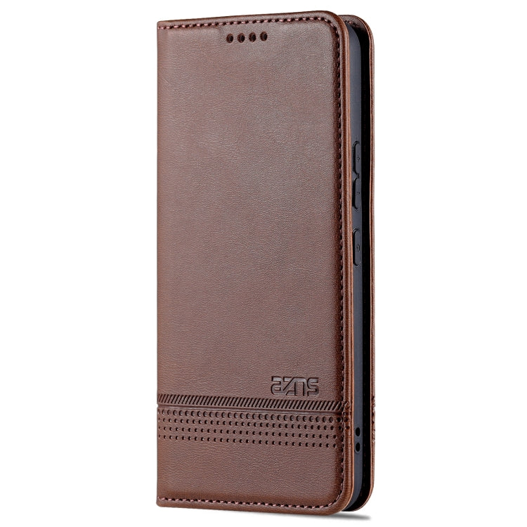 For Samsung Galaxy S22 AZNS Magnetic Calf Texture Horizontal Flip Leather Phone Case