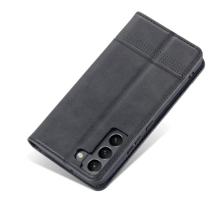 For Samsung Galaxy S22 AZNS Magnetic Calf Texture Horizontal Flip Leather Phone Case