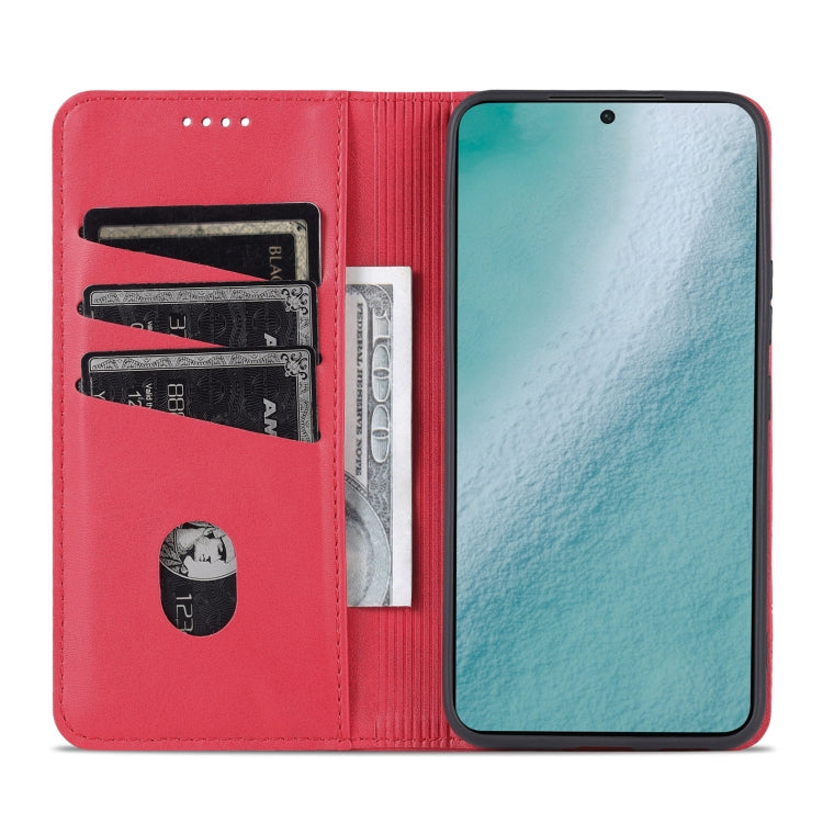 For Samsung Galaxy S22 AZNS Magnetic Calf Texture Horizontal Flip Leather Phone Case