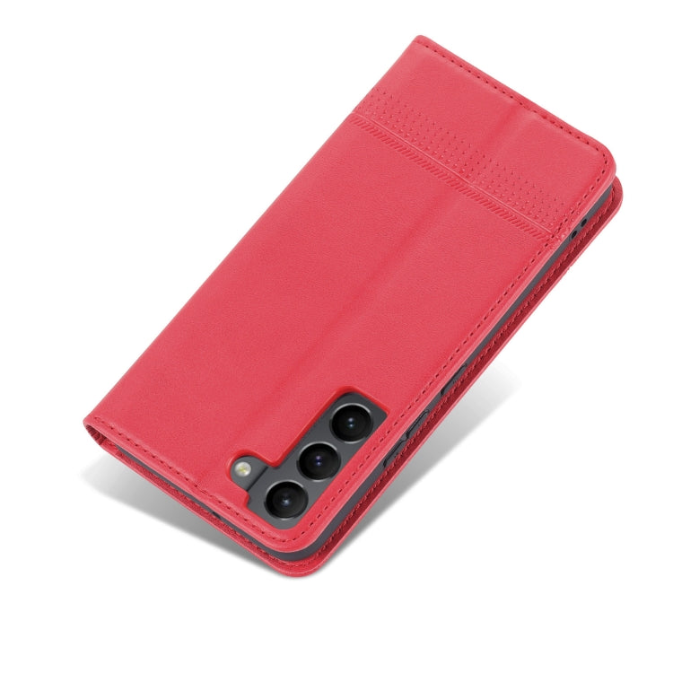 For Samsung Galaxy S22 AZNS Magnetic Calf Texture Horizontal Flip Leather Phone Case