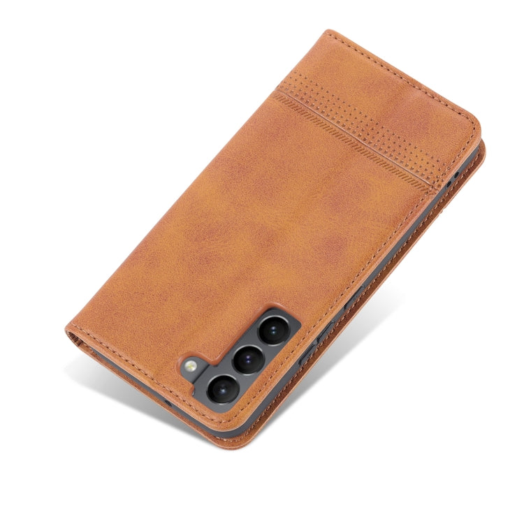 For Samsung Galaxy S22+ AZNS Magnetic Calf Texture Horizontal Flip Leather Phone Case
