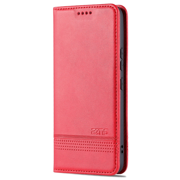 For Samsung Galaxy S22+ AZNS Magnetic Calf Texture Horizontal Flip Leather Phone Case