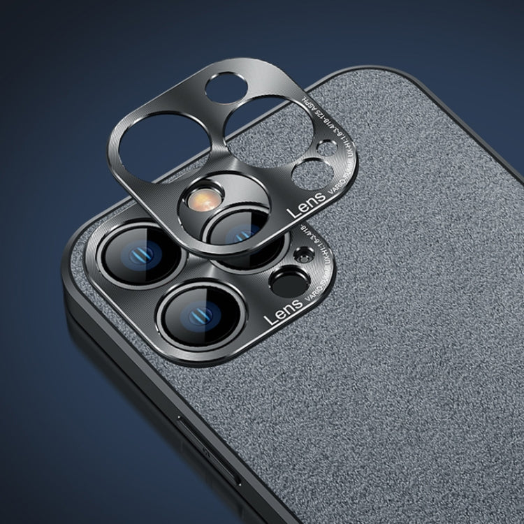 For iPhone 13 Pro Max Suede Leather Phone Case (Grey)