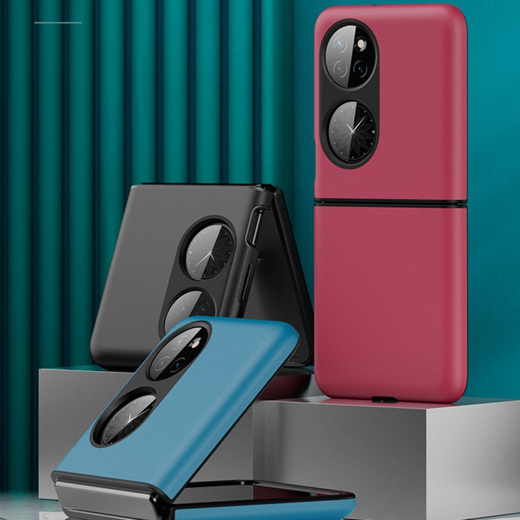For Huawei P50 Pocket Contrasting Quicksand PC + Silicone Shockproof Phone Case