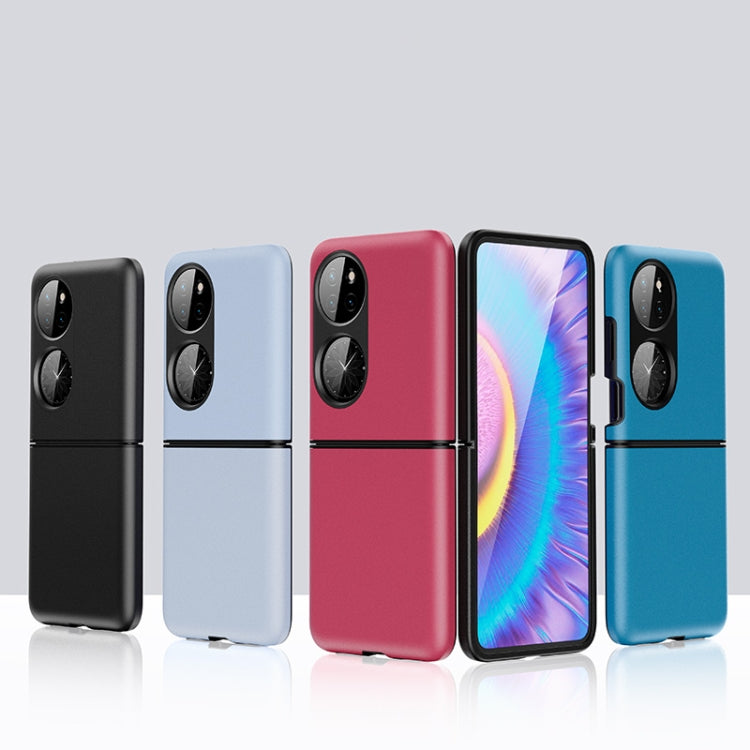 For Huawei P50 Pocket Contrasting Quicksand PC + Silicone Shockproof Phone Case
