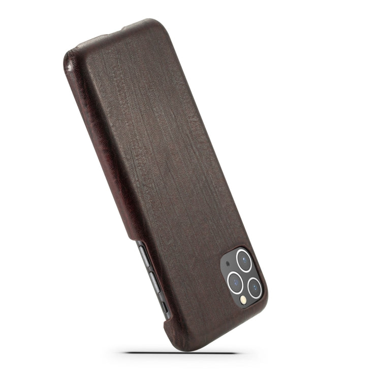 For iPhone 11 Pro Retro Wood Texture PU + PC Protective Case