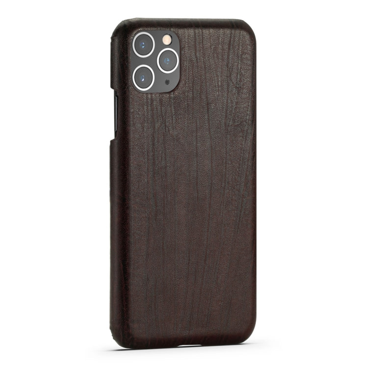 For iPhone 11 Retro Wood Texture PU + PC Protective Case