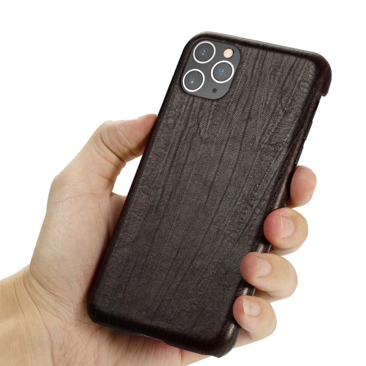 For iPhone 11 Retro Wood Texture PU + PC Protective Case