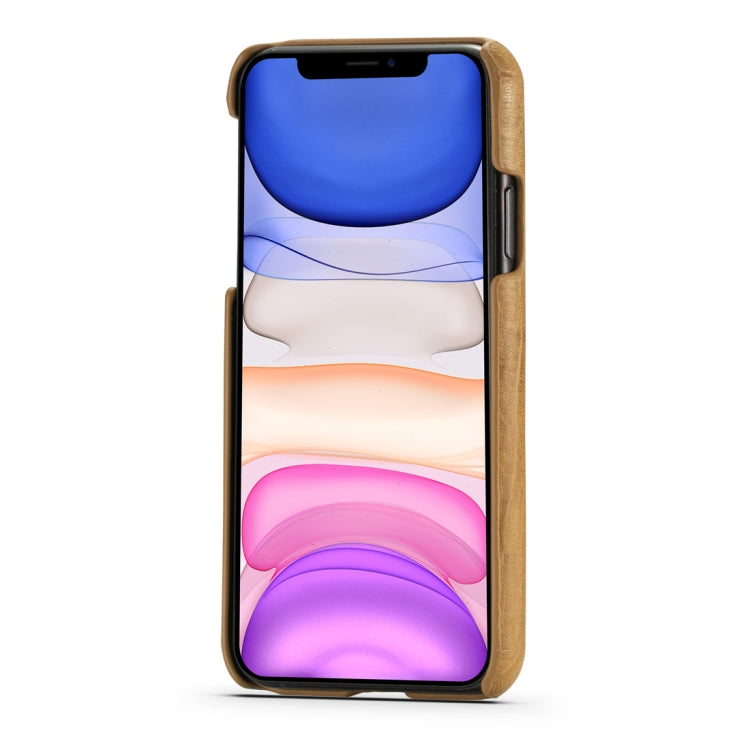 For iPhone 11 Pro Max Retro Wood Texture PU + PC Protective Case