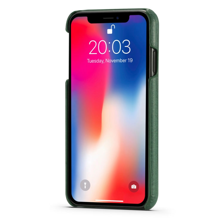 For iPhone XS Max Retro Wood Texture PU + PC Protective Case