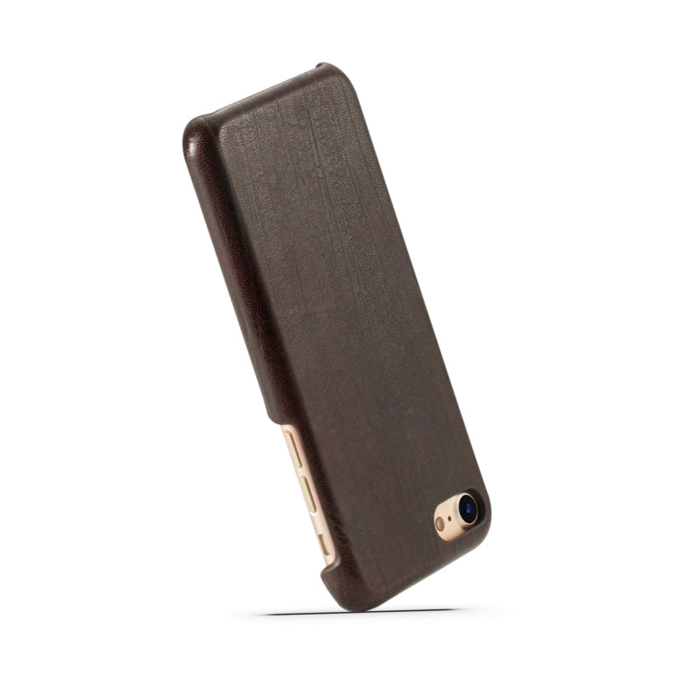 For iPhone 8 Plus & 7 Plus Retro Wood Texture PU + PC Protective Case