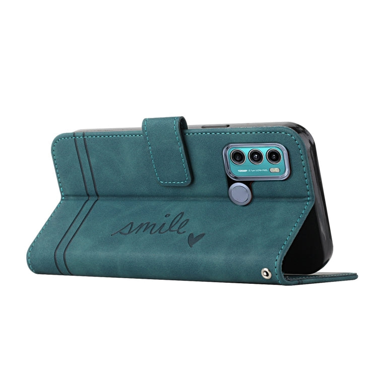 For Motorola Moto G31 / G41 Rear Fingerprint Retro Skin Feel TPU + PU Leather Phone Case