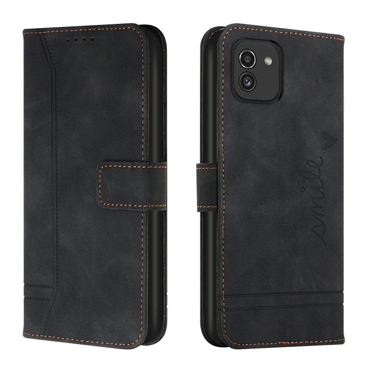 For Samsung Galaxy A03 164mm Retro Skin Feel TPU + PU Leather Phone Case