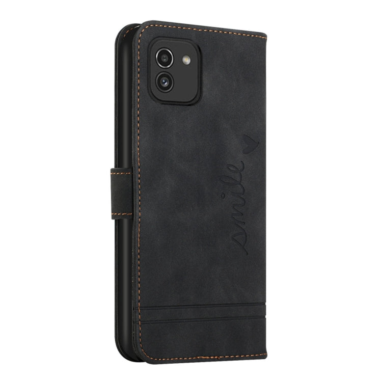 For Samsung Galaxy A03 164mm Retro Skin Feel TPU + PU Leather Phone Case