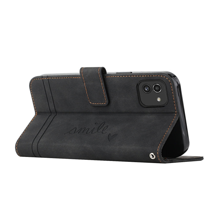 For Samsung Galaxy A03 164mm Retro Skin Feel TPU + PU Leather Phone Case