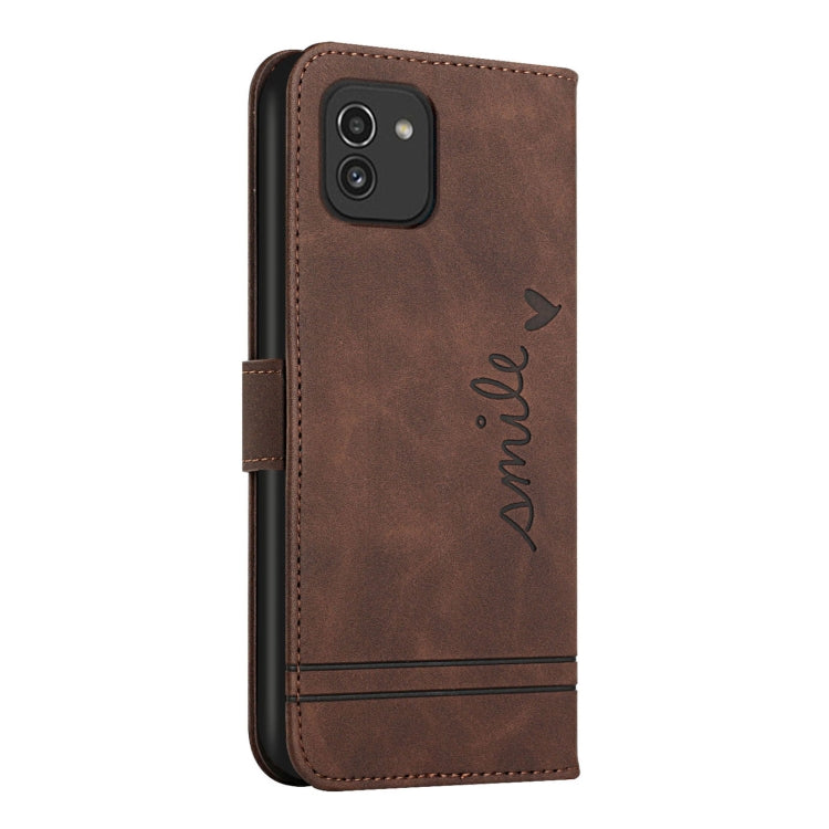 For Samsung Galaxy A03 164mm Retro Skin Feel TPU + PU Leather Phone Case