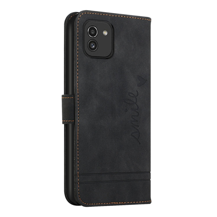 For Samsung Galaxy A03 166mm Retro Skin Feel TPU + PU Leather Phone Case