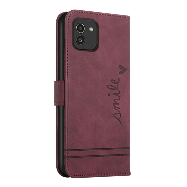 For Samsung Galaxy A03 166mm Retro Skin Feel TPU + PU Leather Phone Case