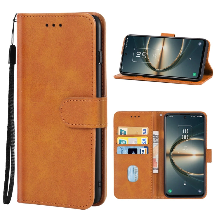Leather Phone Case For TCL 30 V 5G