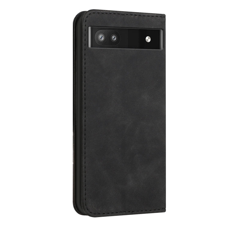 For Google Pixel 6a Skin Feel Magnetic S-type Leather Phone Case