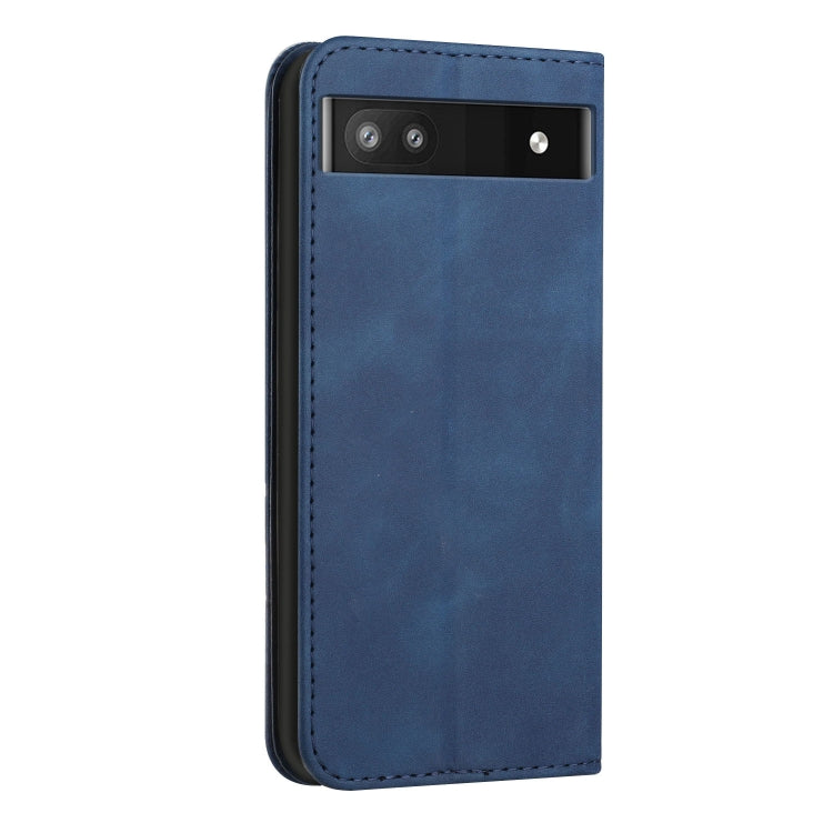 For Google Pixel 6a Skin Feel Magnetic S-type Leather Phone Case