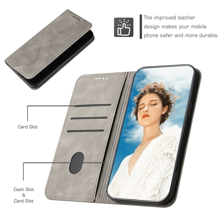 For Google Pixel 6a Skin Feel Magnetic S-type Leather Phone Case