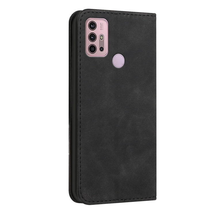 For Motorola Moto G Power 2022 Skin Feel Magnetic S-type Leather Phone Case