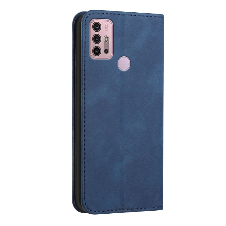For Motorola Moto G Power 2022 Skin Feel Magnetic S-type Leather Phone Case