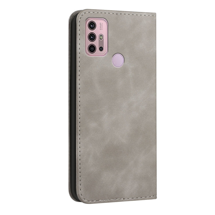 For Motorola Moto G Power 2022 Skin Feel Magnetic S-type Leather Phone Case