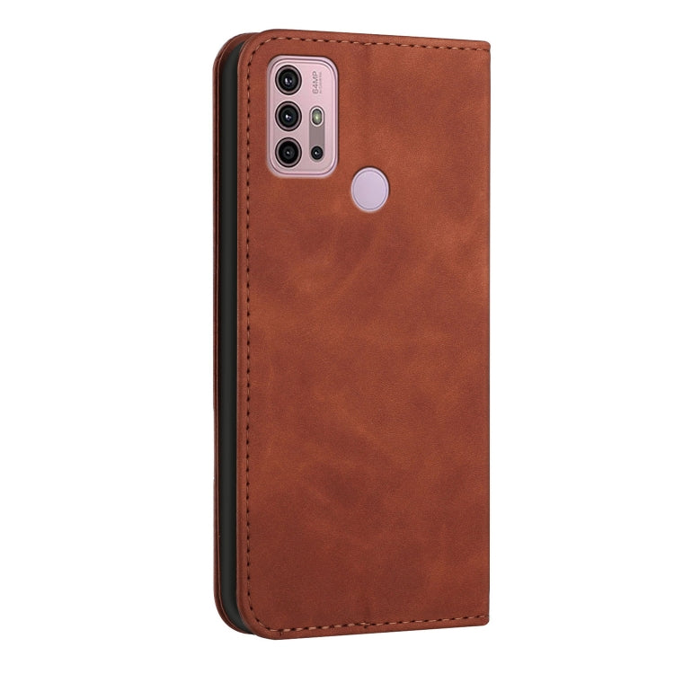 For Motorola Moto G Power 2022 Skin Feel Magnetic S-type Leather Phone Case