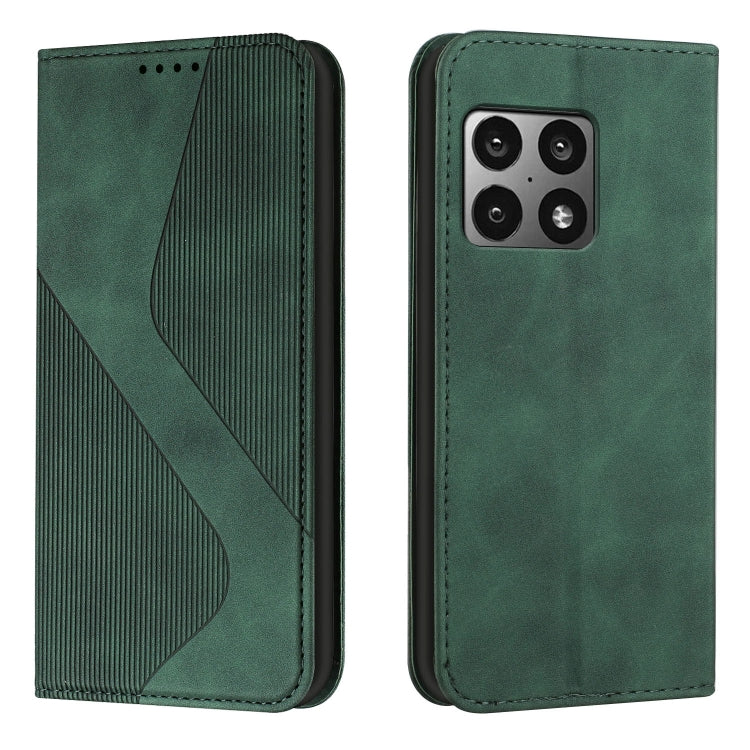For OnePlus 10 Pro Skin Feel Magnetic S-type Leather Phone Case