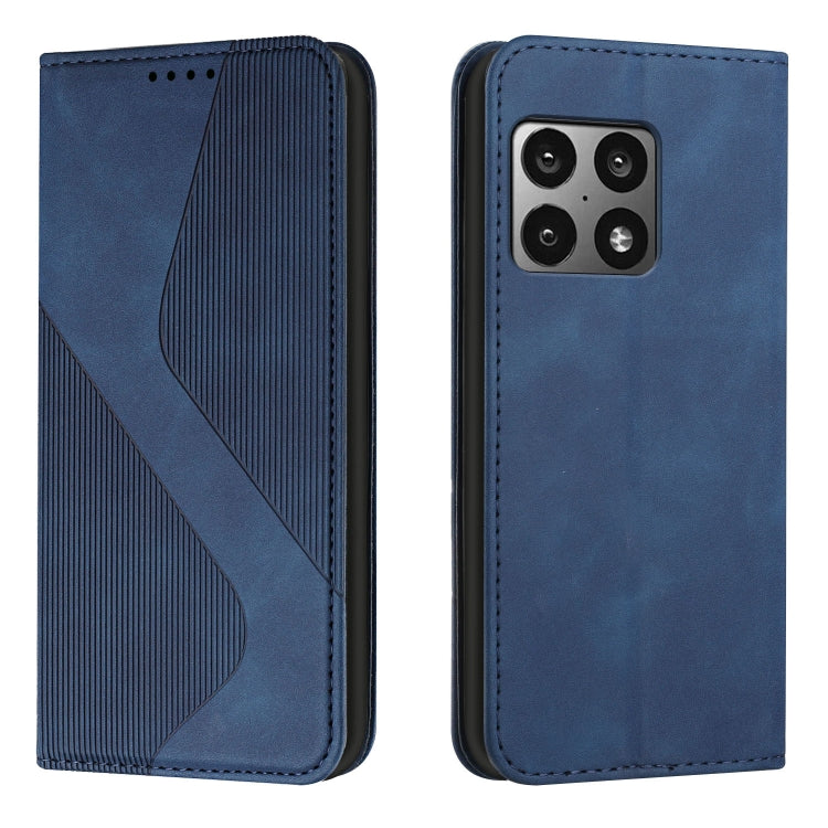 For OnePlus 10 Pro Skin Feel Magnetic S-type Leather Phone Case