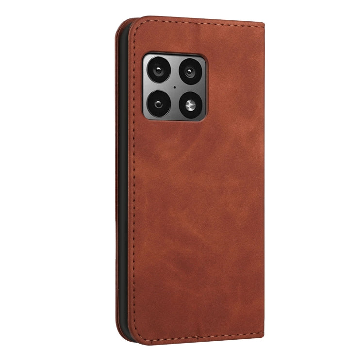 For OnePlus 10 Pro Skin Feel Magnetic S-type Leather Phone Case