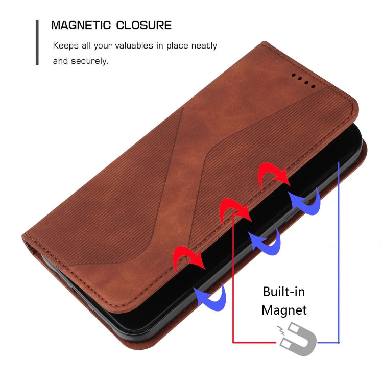 For OnePlus 10 Pro Skin Feel Magnetic S-type Leather Phone Case