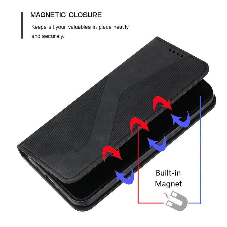 For Samsung Galaxy A03 164mm Skin Feel Magnetic S-type Leather Phone Case