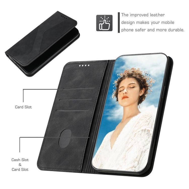 For Samsung Galaxy A03 164mm Skin Feel Magnetic S-type Leather Phone Case