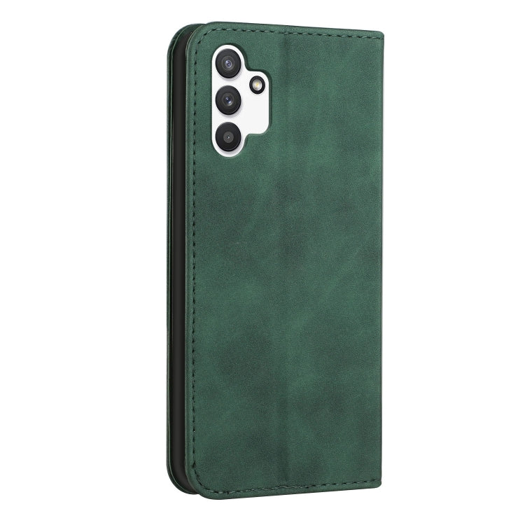 For Samsung Galaxy A13 4G Skin Feel Magnetic S-type Leather Phone Case