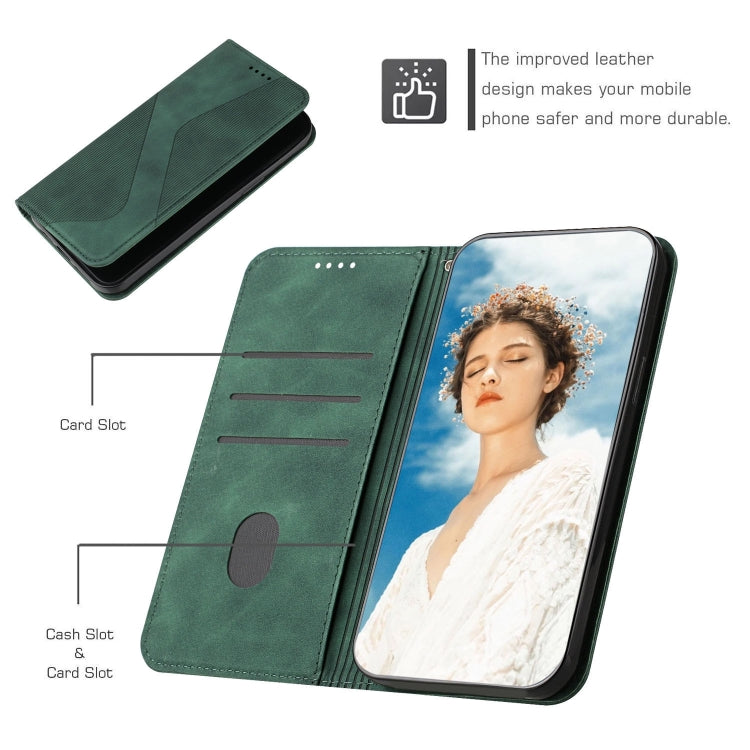 For Samsung Galaxy A13 4G Skin Feel Magnetic S-type Leather Phone Case