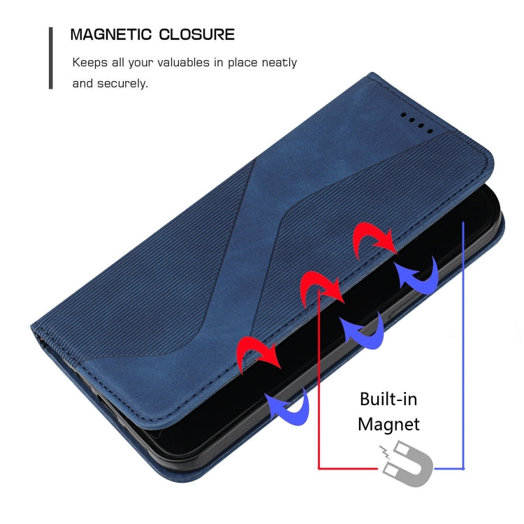 For Samsung Galaxy A13 4G Skin Feel Magnetic S-type Leather Phone Case