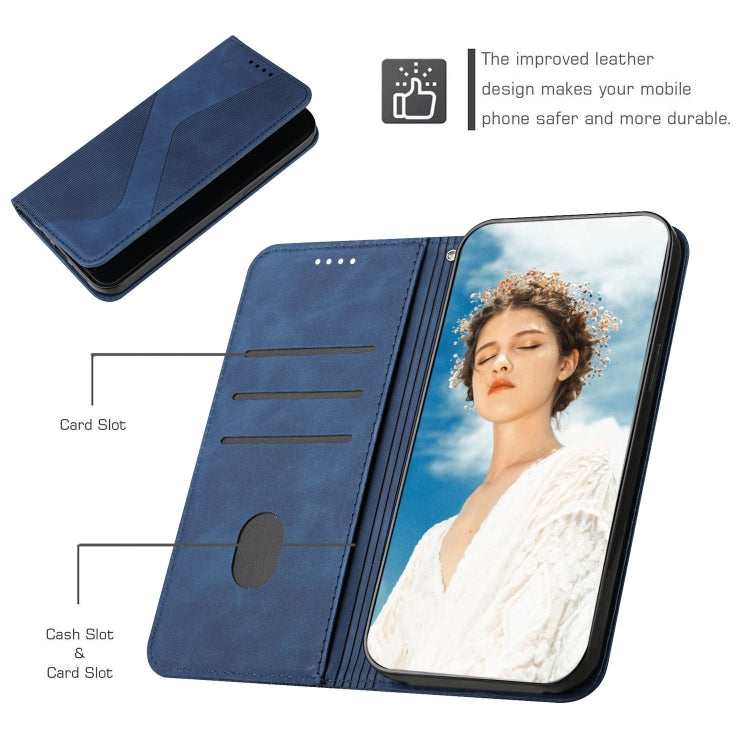 For Samsung Galaxy A13 4G Skin Feel Magnetic S-type Leather Phone Case