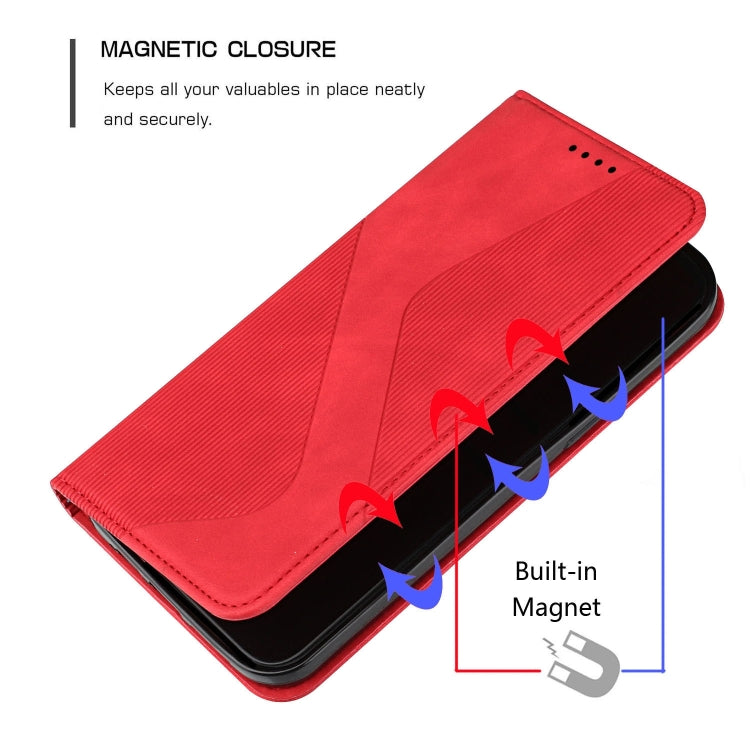 For Samsung Galaxy A13 4G Skin Feel Magnetic S-type Leather Phone Case